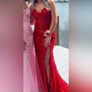 Size 1, Red prom dress.